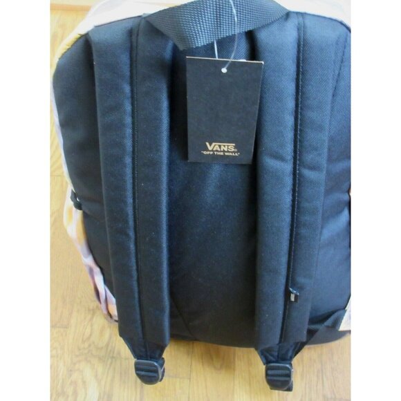 Vans Realm Plus Unisex Tie Dye Backpack Travel Bag Ochre Yellow Purple NWT - Picture 3 of 6